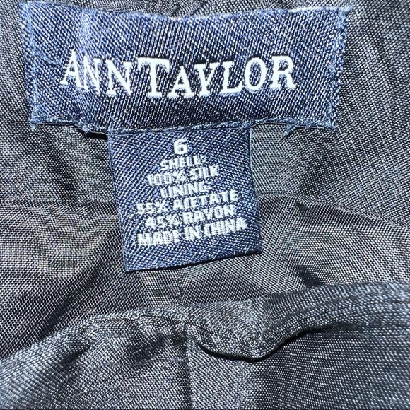 Ann Taylor Silk Trouser with Sequined Cuffs Side Zip - Picture 5 of 5